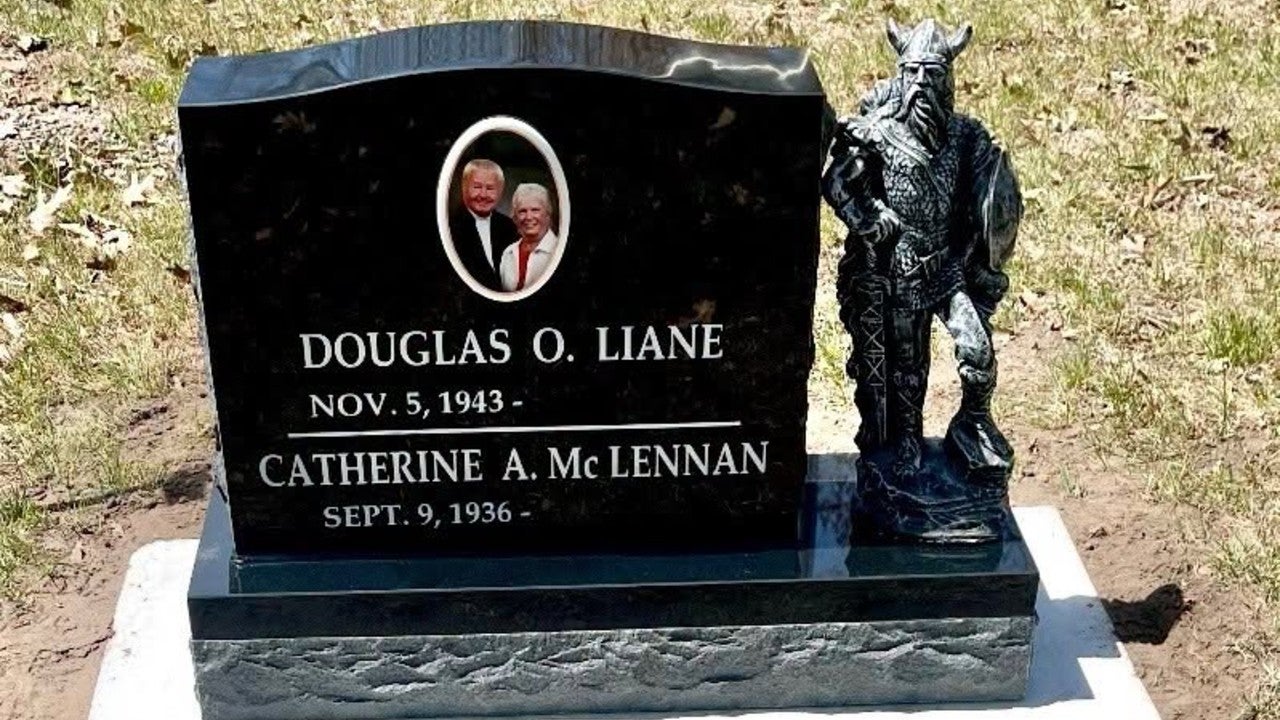 Minnesota couple seeking stolen Viking statue taken from Garrison Cemetery headstone — KSTP 5, Chaska Community news