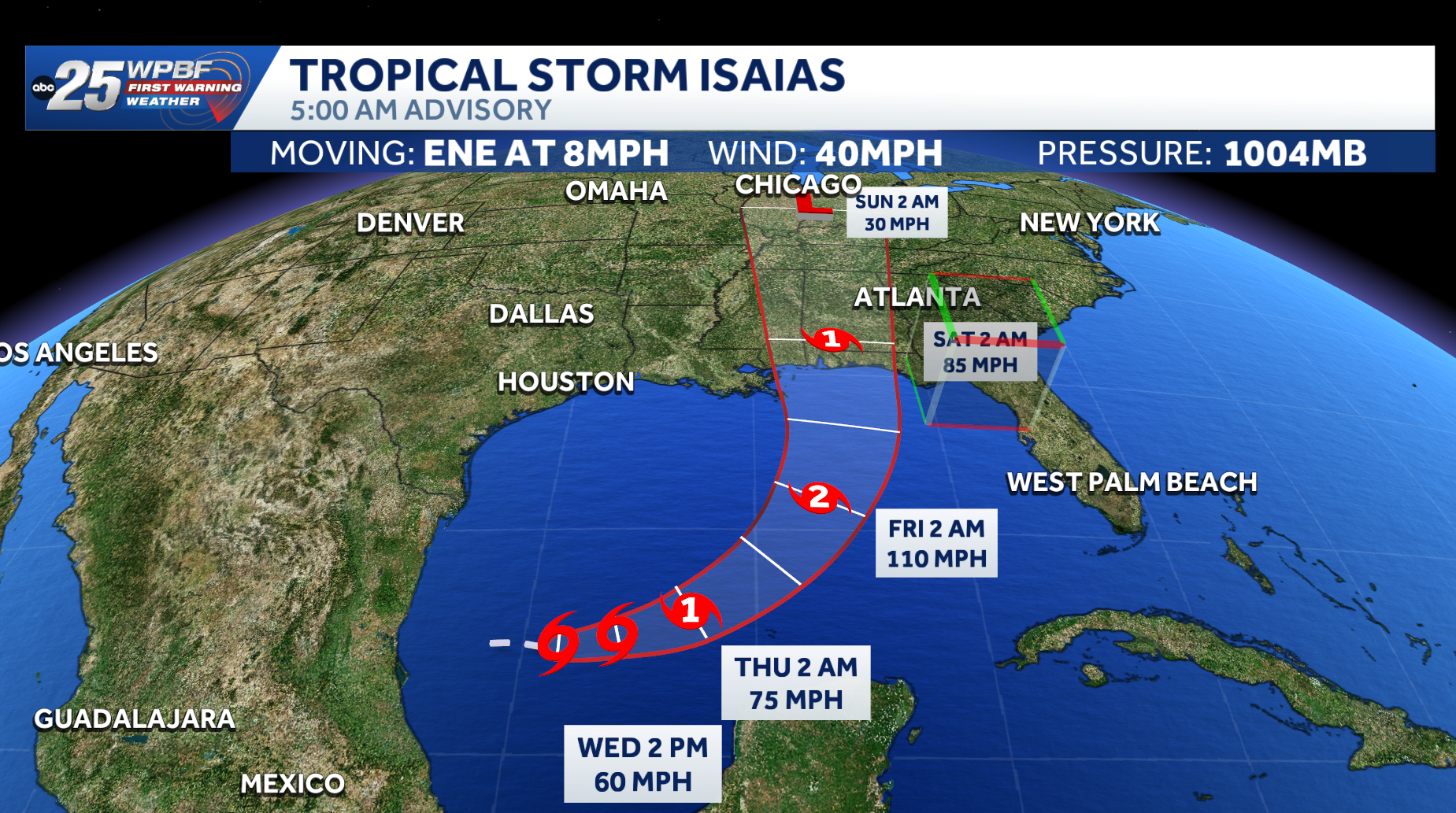 Tropical Storm Isaias forms in southwestern Gulf, will likely become first hurricane of Atlantic season — WPBF West Palm Beach, Chaska Sports news