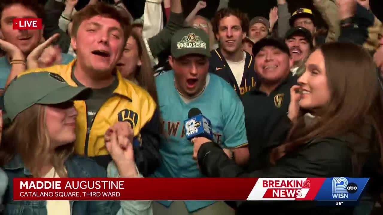WATCH: Brewers fans react to winning Game 1 of the World Series — WISN 12 Milwaukee, Chaska Sports news