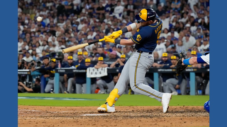 Brewers stun Dodgers with back-to-back homers in 7th inning and take 3-0 lead in NLCS with 6-2 win — KARE 11 Sports