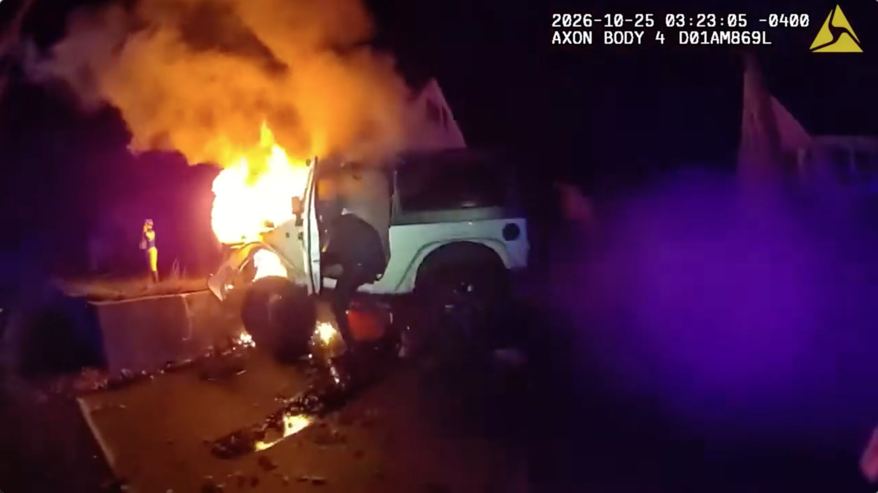 Bodycam video shows police rescuing man from burning Jeep after crash; driver facing multiple charges — FOX 9, Chaska Community news